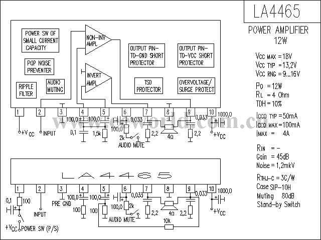 LA4465功放电路