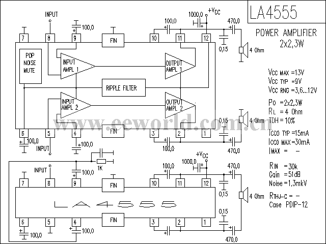 LA4555功放电路