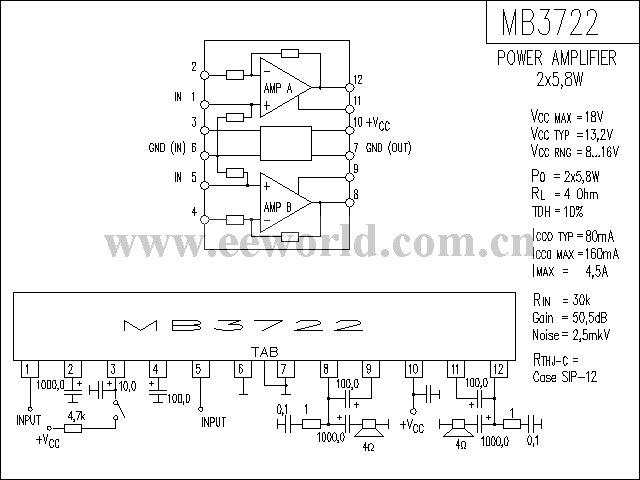 MB3722功放电路