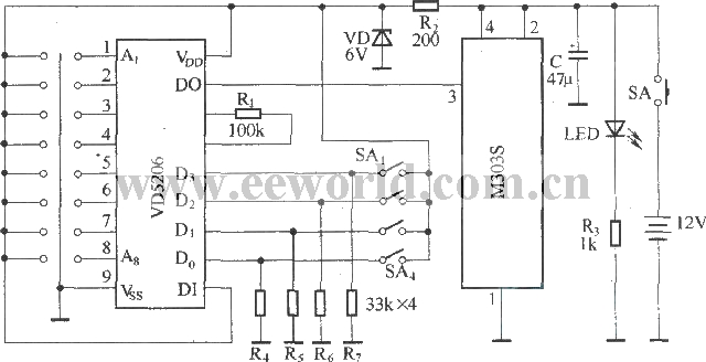 Ward wireless call transmitting and receiving display circuit (M303S/M303R)