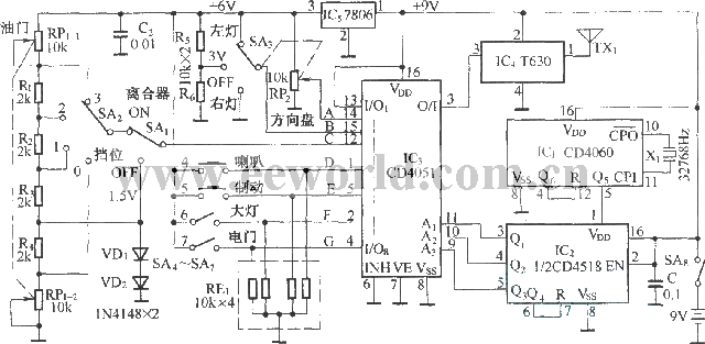 Toy car remote control circuit