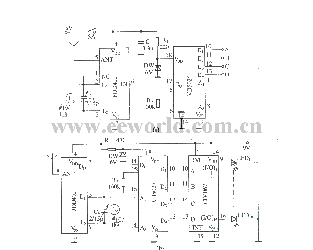 Multi-channel alarm system composed of FDD400/JDD400