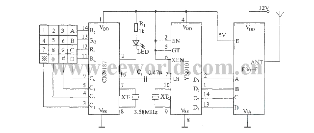 Multi-channel wireless remote control circuit (F36-F／F36-J)