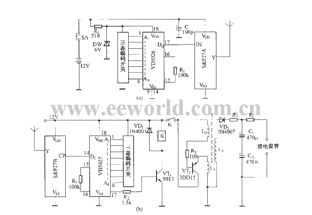 Radio-controlled blasting device composed of S%26P27A/S%26P27B