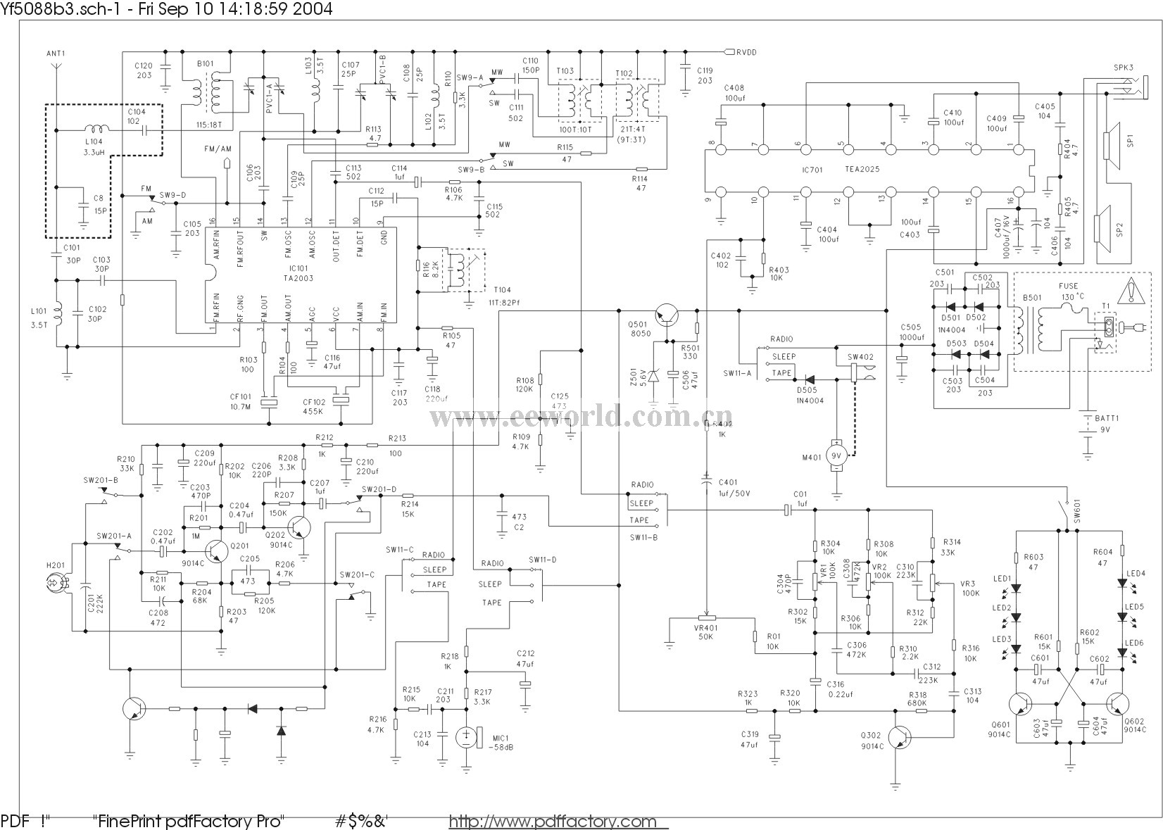 Radio frequency LCD display radio circuit diagram (1)