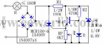 Light controlled electronic switch circuit