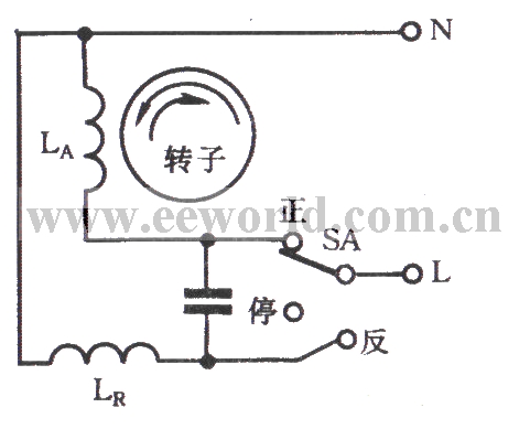 电容启动式单相电动机频繁换向电路