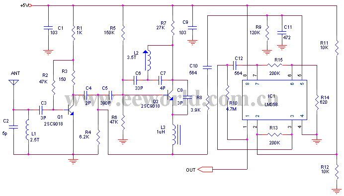 315M remote control circuit