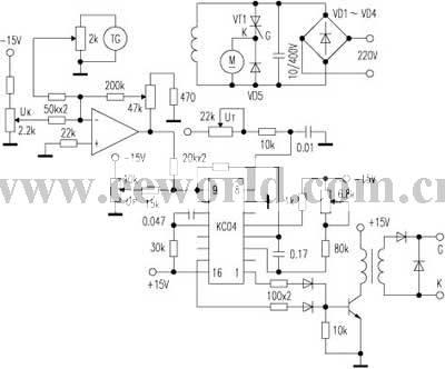 Speed ​​regulating circuit using integrated flip-flop KC04