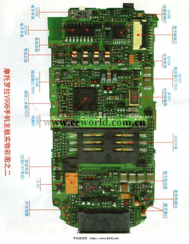 摩托罗拉V998维修电路图2