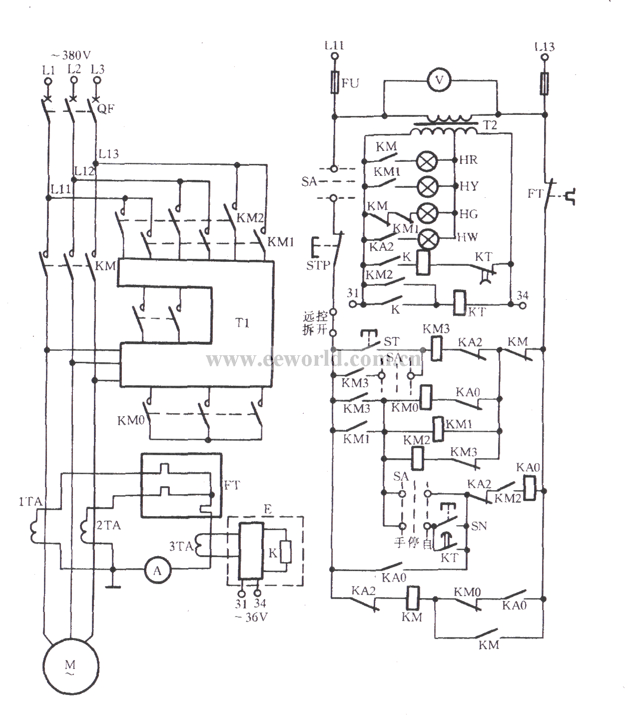 JJ28-11~22 type variable voltage starter circuit