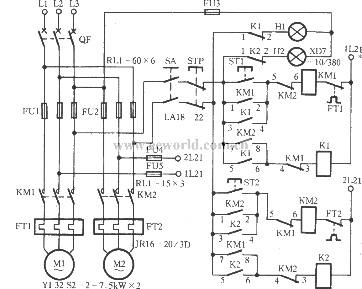 Water pump motor automatic switching circuit