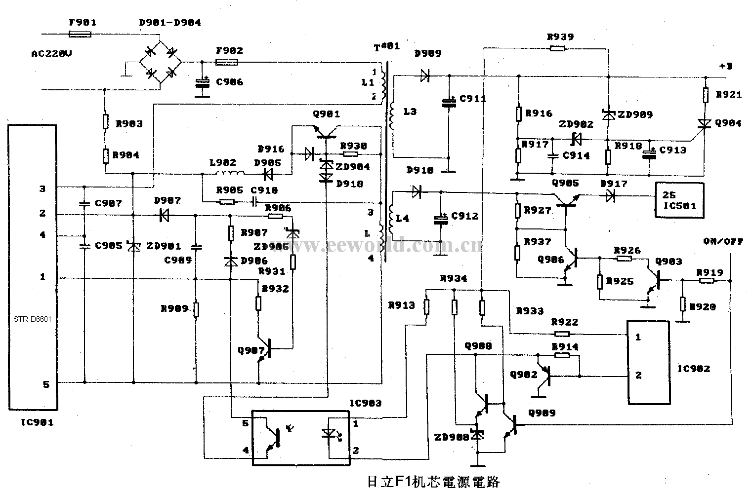 Hitachi F1 movement power circuit