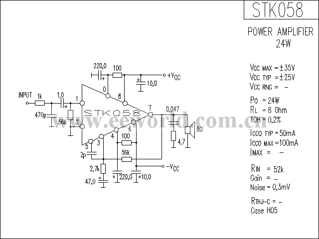 STK058功放电路