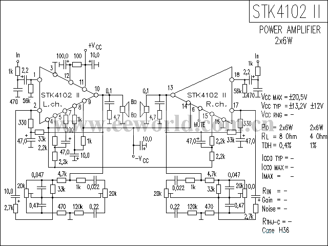 STK4102-2功放电路