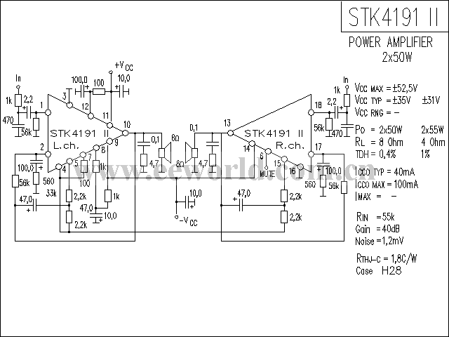 STK4191-2功放电路