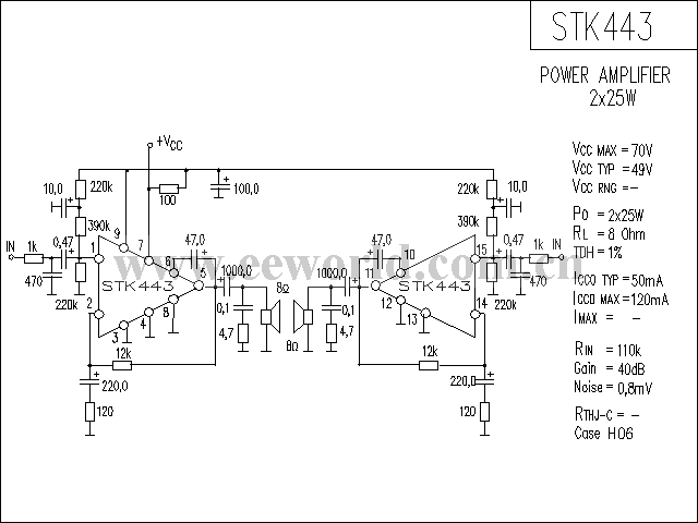 STK443功放电路