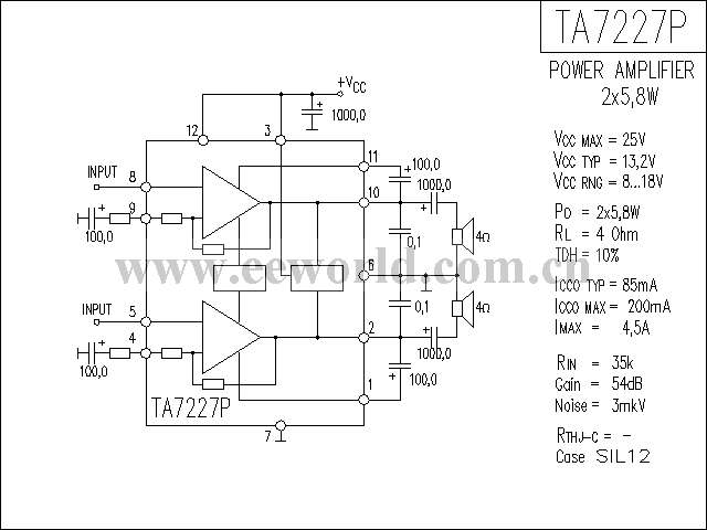 TA7227P功放电路