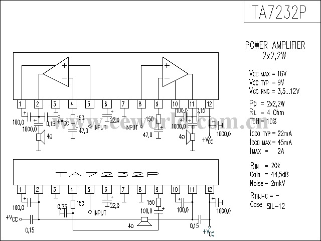 TA7232P功放电路