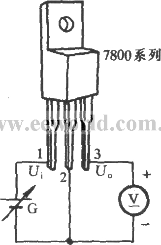 Three-terminal voltage stabilizing integrated circuit working performance test circuit