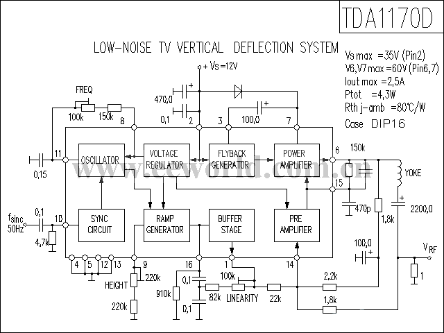 TDA1170D功放电路