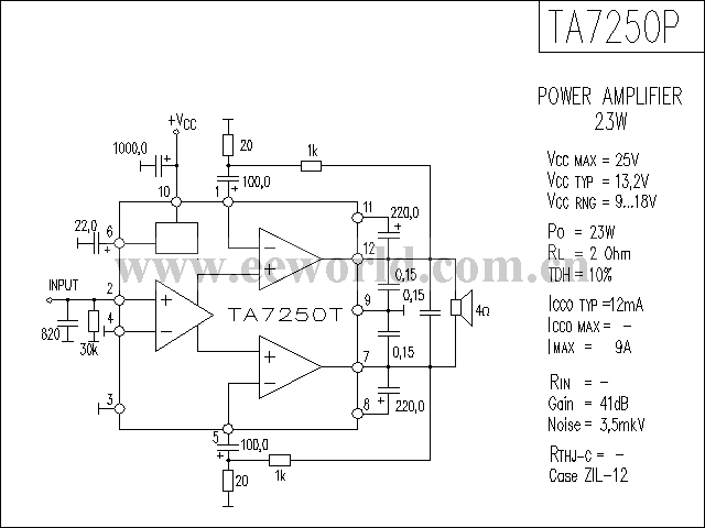 TA7250P功放电路