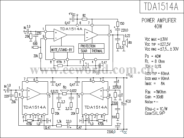 TDA1514A功放电路