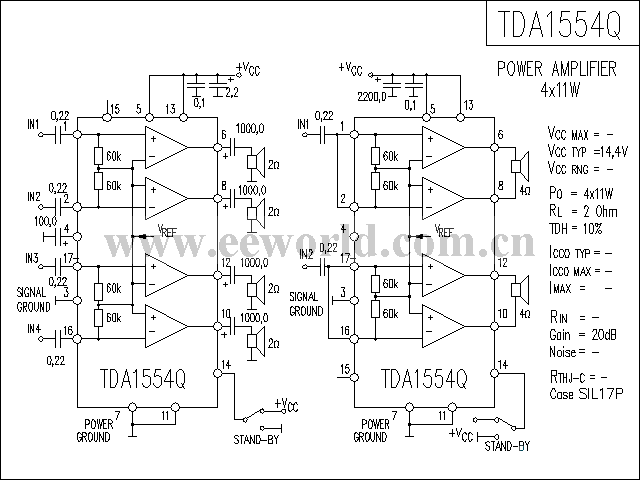 TDA1554Q功放电路