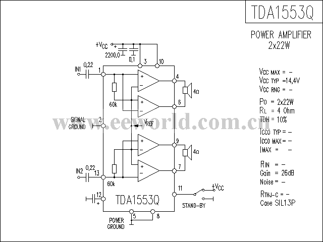 TDA1553Q功放电路