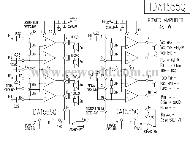 TDA1555Q功放电路