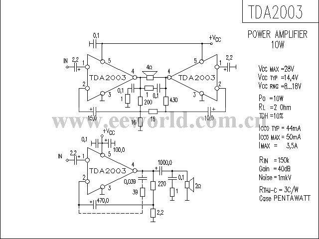 TDA2003NEW功放电路