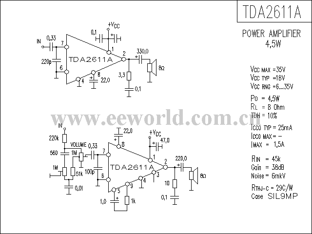 TDA2611A功放电路