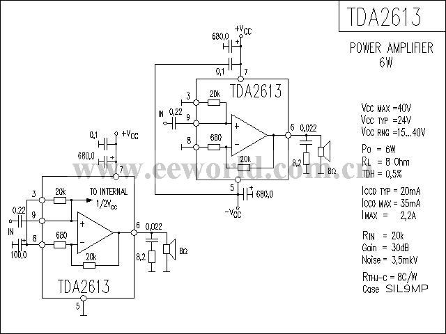 TDA2613功放电路