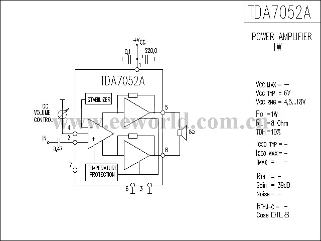 TDA7052A功放电路