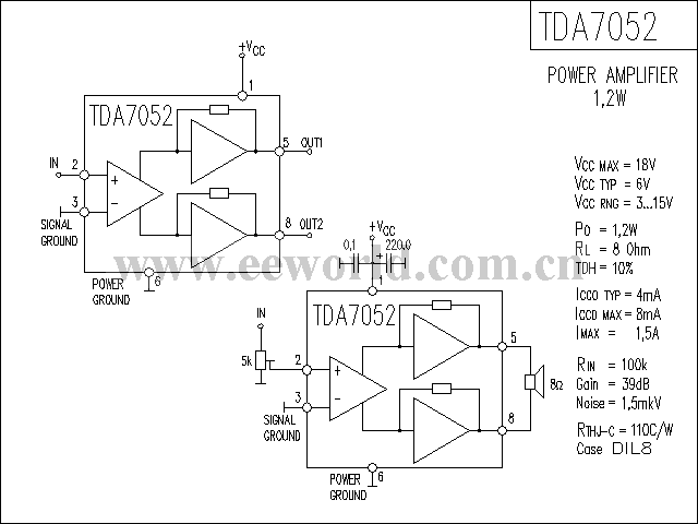 TDA7052功放电路