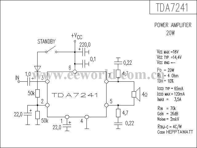 TDA7241功放电路