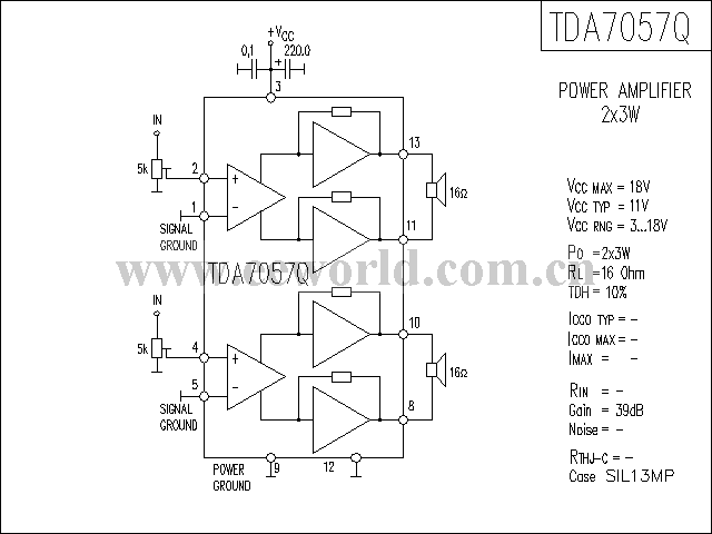 TDA7057Q功放电路