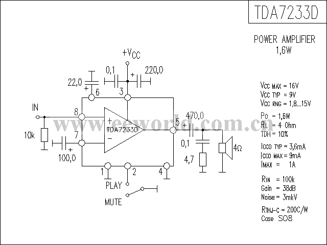 TDA7233D功放电路