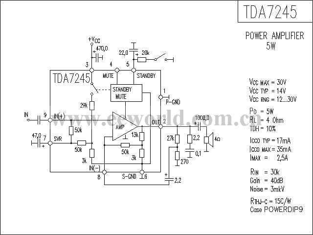 TDA7245功放电路