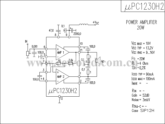 uPC1230H2功放电路