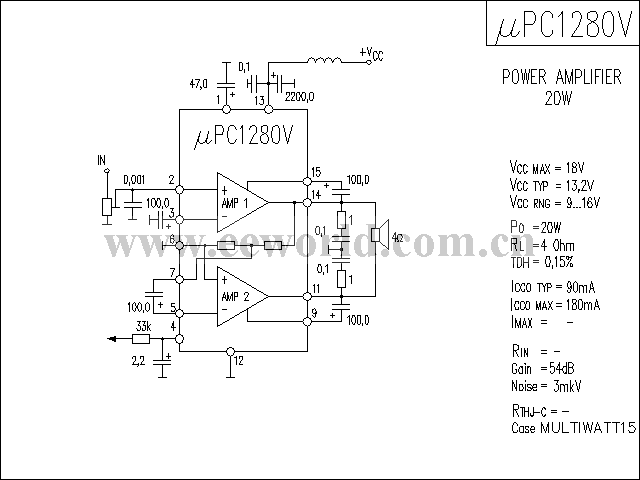 uPC1280V功放电路