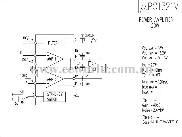 uPC1321V功放电路