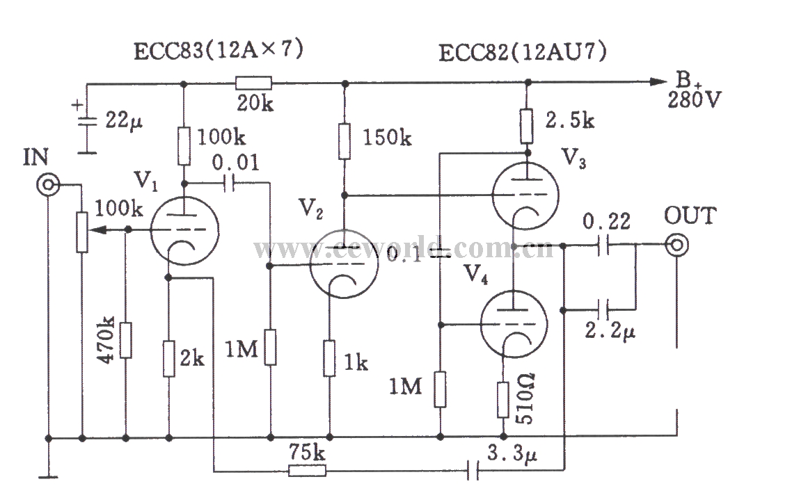 Shigeru Wada tube preamplifier circuit diagram