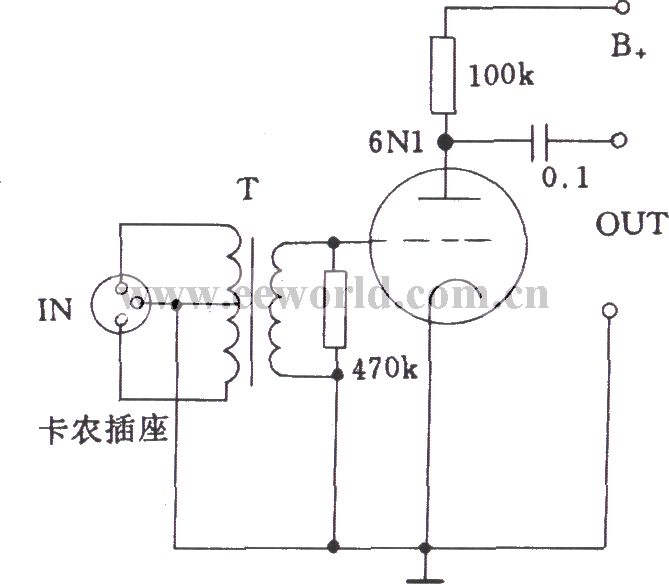 Tube low impedance input voltage circuit