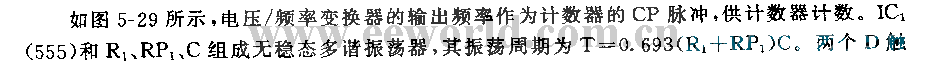 555 voltage/frequency converter counting display circuit