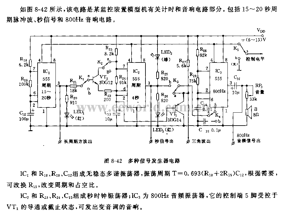 555 kinds of signal generator circuits