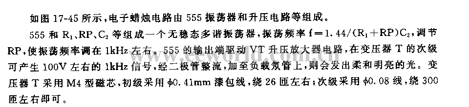 555 electronic candle circuit