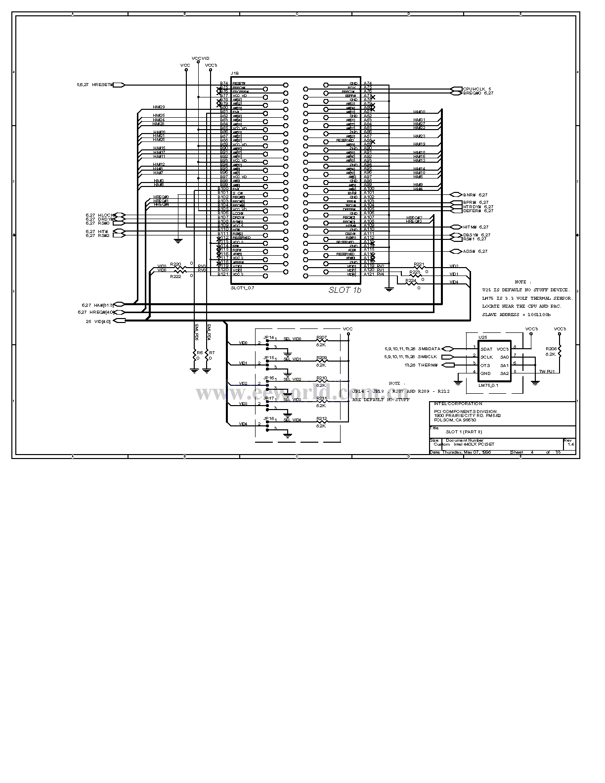 电脑主板电路图 440LX2_04