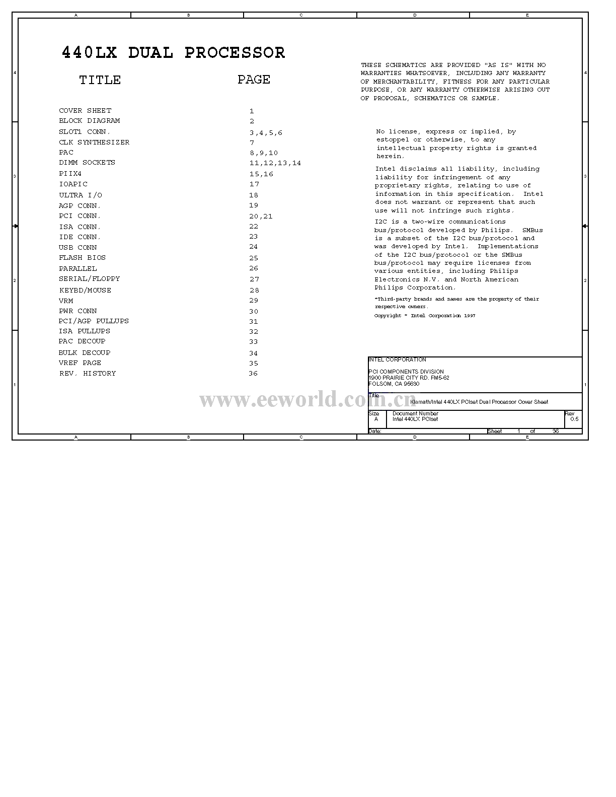 Computer motherboard circuit diagram 440LX_01