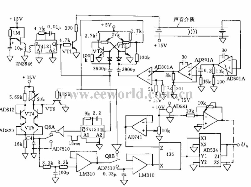 Medical thermometer circuit